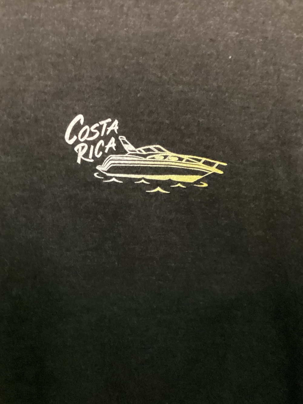Black Short Sleeve Graphic Tee with Costa Rica Accent - Picture 3 of 4